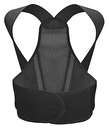 Correcteur de posture ajustable pour soulager le dos avec attelle arrière respirante