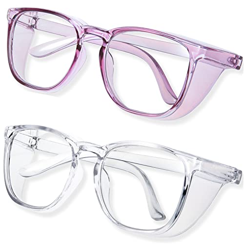 JOOHOO Safety Glasses for Women, PPE, Lab & Surgical, 2 Pack
