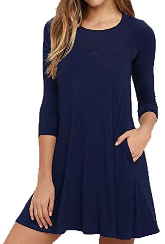VIISHOW Women's 3/4 Sleeve Tunic Top T-Shirt Swing...