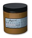 Jacquard Textile Color Brown Ochre - Permanent Fabric Paint for Clothes, Furniture Upholstery, Shoes or Tote Bags – Indoor & Outdoor Fabric Paint – 8 Oz Jar, Upholstery Fabric Paint
