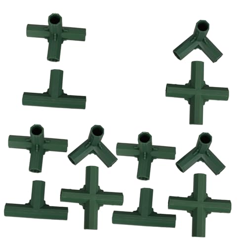 TOYANDONA 12stücke Gewächshausrahmenverbinder Gartenrohrverbindungen Kunststoffrahmenadapter Für Gartenrahmen Gewächshauszubehör Wiederverwendbar