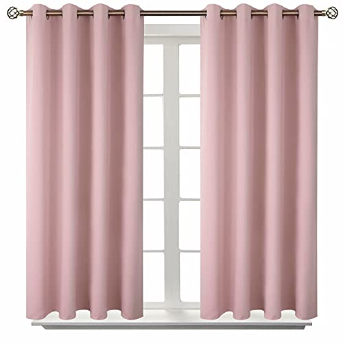 Photo 1 of BGment Room Darkening Curtains 45 Inches Long - Grommet Thermal Insulated Drapes Window Treatment Curtains for Bedroom