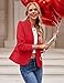 LookbookStore True Red Blazer Jackets for Women 2025 Valentines Day Red Blazer Women's Blazers Suit Jackets for Work Professional Work Business Blazers Women True Size L Size 12 14