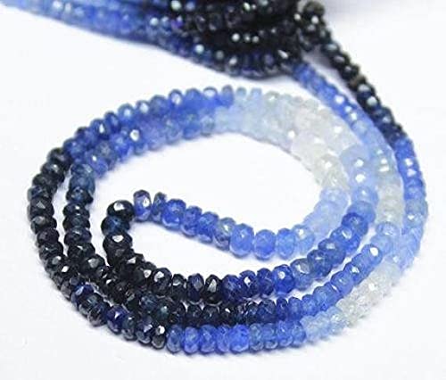 Perles saphir bleu micro-facettées 3mm contre les bijoux ternes