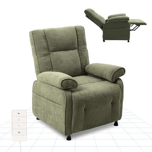 FLEXISPOT Fauteuil Relax Électrique Inclinable 95°–155° – Support 150 kg, Fauteuil TV Ergonomique avec Repose-Pieds, Dossier Réglable, Rembourrage Épais, Poche Latérale, Vert