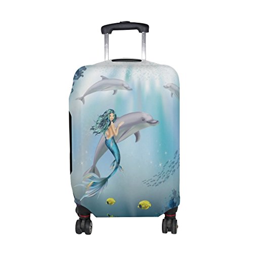 mermaid suitcase cover