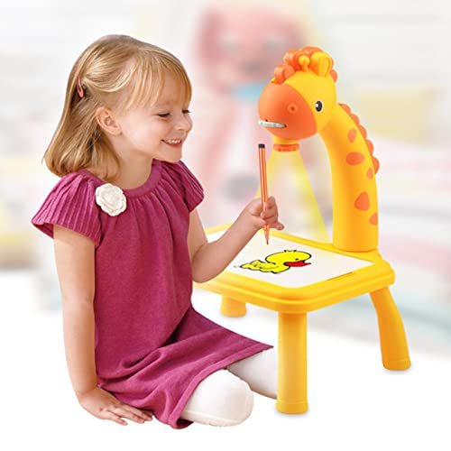Mesa De Desenho Com Pintura De Projeção Infantil, Mesa De Aprendizagem Infantil Com Projetor Intelig