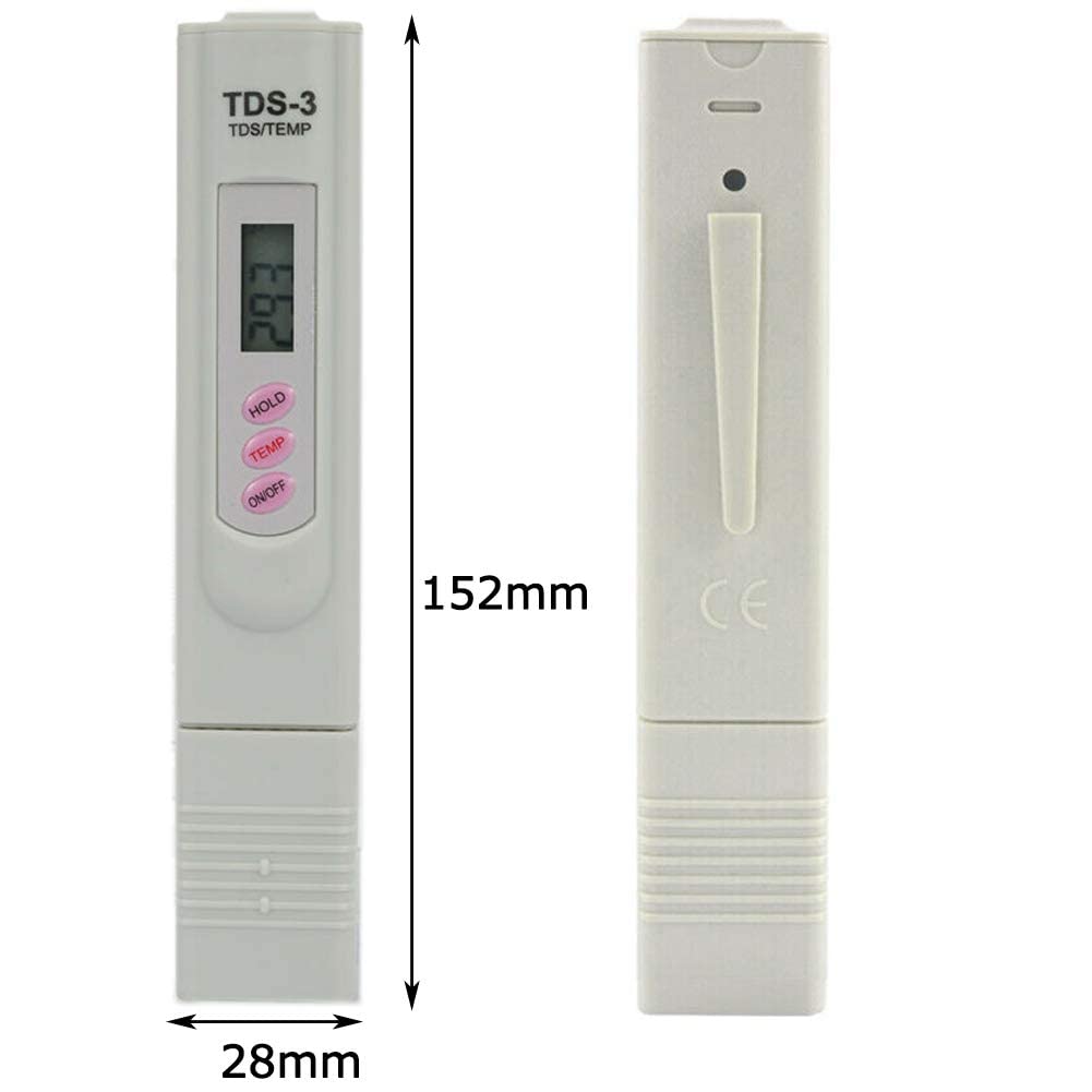 Testeur De Dureté D'eau Numérique TDS - Portable, écran LCD, Mesure TDS Et Conductivité - Pour Eau Potable, Aquarium, Piscine, Hydroponie - 8