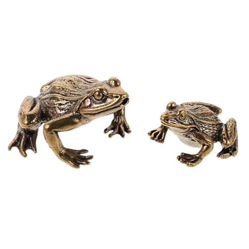 Benefici del feng shui: questa decorazione feng shui a forma rospo tuo per attrarre energia e prosperità, rendendola un arredamento feng shui per coloro che credono nei suoi benefici, decorazione da scrivania a forma animale, statua animale in ottone