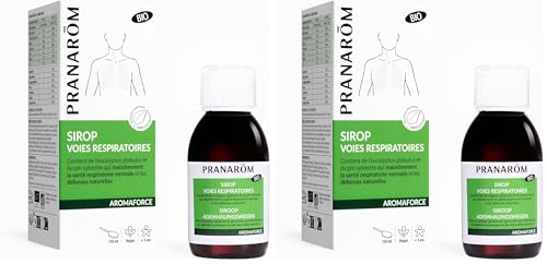 PRANARÔM - Aromaforce - Sirop Voies Respiratoires - Compléments Alimentaires - Aux Huiles Essentielles - Eucalyptus Globulus Et Pin Sylvestre - Vegan - 150 ml (Lot de 2)
