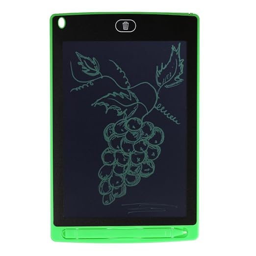 LCD Writing Pad, Re-Writable with Screen 21.5cm (8.5-inch) for Drawing, Playing, Handwriting Gifts for Kids &amp; Adults, India&#39;s First Notepad to Save and Share Your Child&#39;s First creatives via (Green)