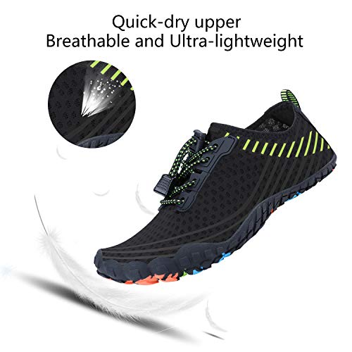 Image of MAYZERO Water Shoes Men Women Swim Surf Shoes Beach Pool Shoes Wide Toe Hiking Aqua Shoes Winter House Slippers