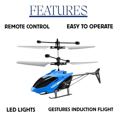 Image of Remote Control Helicopter for Kids | Helicopter with Hand Gravity Sensor, 3D Light & Safety Sensor | Indoor and Outdoor Flying Fun, Multicolor for Boys and Girls