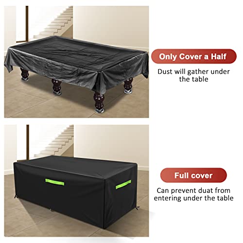 GEMITTO Pool Table Cover, Billiard Table Covers with Handles Buckles