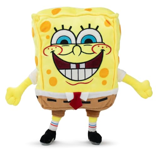 Famosa Softies - Peluche SpongeBob e Amici - 760025633 (Bob Spugna Bocca Aperta)