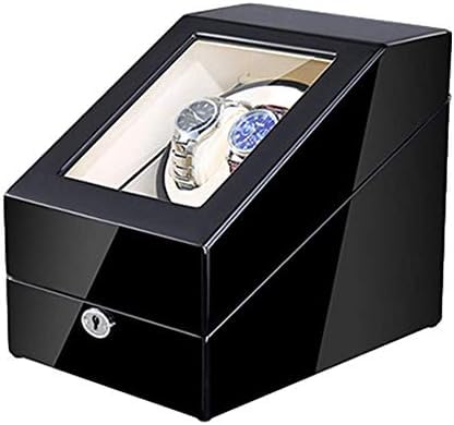 FENOKD Mechanical Watch Shaker Automatic Watch Winder 2+3 Built-in LED Illumination Piano Paint Exterior Dual Power 4 Rotation Modes Quiet Motor