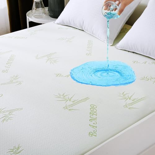 MUXHOMO Twin XL Mattress Protector 100% Waterproof Mattress Cover Twin XL Size Bed Cooling and Breathable Bed Pad Cover Deep Pocket 8-21