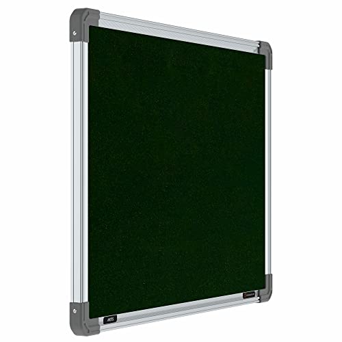Image of Scholar Art Metis 1.5x2 Feet Fabric Pin-up Display Board for Study Room & Wall | High Strength Velvet Cloth + High Density Soft Board for Pinning Photos, Sticky Notes & Reminders (Dark Green)