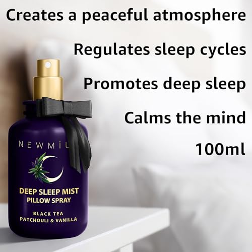 Deep Sleep Pillow Spray Patchouli Black Tea Vanilla Essential Oils Natural Fast Acting Aromatherapy Mist for Restful Sleep Relaxation Calming Stress Relief Bedtime & Shower Spray Luxury Self care Gift - Image 3
