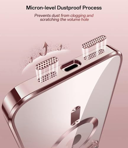 Image of Magnetic Glossy Case for iPhone 17e,iPhone17e /16e Phone Case Slim Clear Luxury with Screen Protector & Camera Protector [Compatible with MagSafe], Shockproof Cover for iPhone Case 17e-Pink