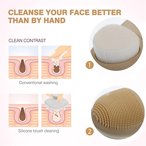 FOMIYES Escova De Rosto De Silicone Escova De Silicone Para Lavar o Rosto Escova De Limpeza Facial E