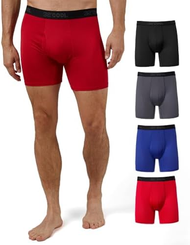 32º DEGREES mens Mens 4-pack Active Mesh Quick Dry Performance Boxer Brief