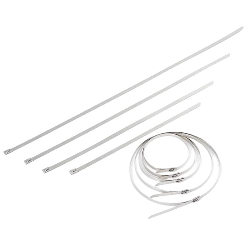 10 szt. opasek zaciskowych ze stali nierdzewnej, wielofunkcyjna, metalowa opaska zaciskowa, 10 mm, metalowa, powlekana, z zamkiem błyskawicznym(50pcs,10x600mm)