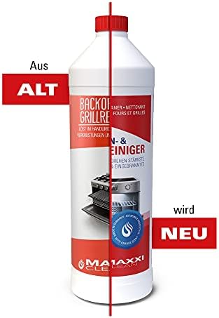 Maxxi Clean | Czyszczący Piekarnik i Grill Extra Mocny | 1.000 ml Żel Pasta | Samodziałający Czyszczenie i Rozpuszczanie Tłuszczu | dla Piekarnika, Płyty Grzewczej & Grilla