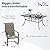 PHI VILLA 7 PCS Patio Dining Table Set, Large Metal Dining Table with Umbrella Hole & 6 Higher Backrest Chairs with Padded Textilene?Patio Table and Chairs for Yard