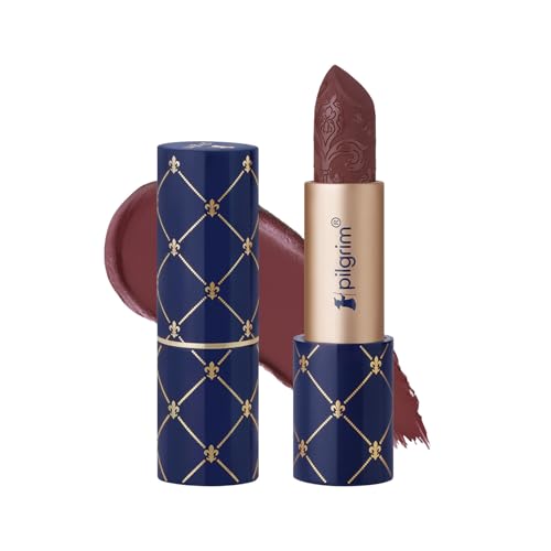 Image of Pilgrim Oh So Creme! Bullet Lipstick | Silky-Matte Finish | Highly Pigmented and Long Lasting | Enriched with Exotic French Grape Seed Oil | (Nude Cafe-02)