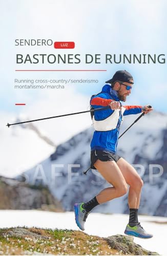 Bastones de senderismo y correr ultraligeros AONIJIE Canbo de 110 cm para montaña y trekking 2