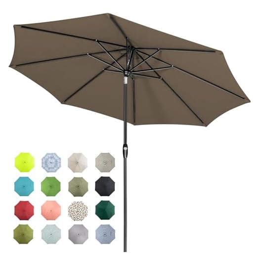 Best color for outside umbrella Tempera 9ft Patio Umbrella with Tilt Function