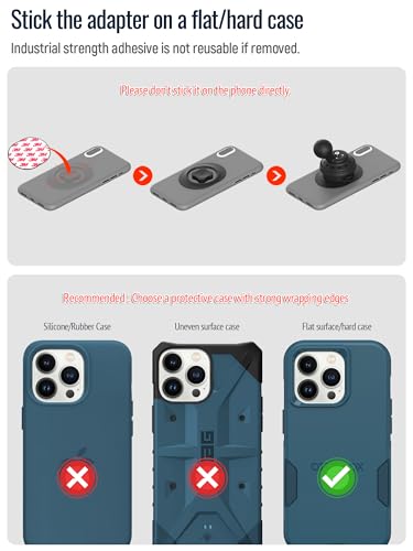 Image of sincetop Universal 1 inch Ball Motorcycle Phone Mount with Vibration Dampener Module,Quick Release Motor Bike /Mountain Bicycle /Road MTB Bike Smartphone Holder 【Double Socket Arm not Included】