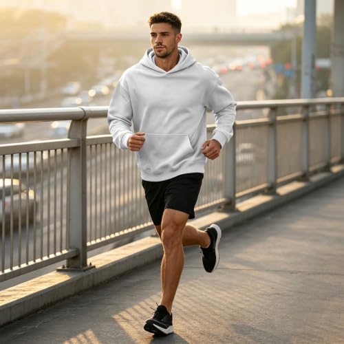 Graphic Hoodies for Men Big and Tall Basic Fit Fleece Comfy Hoodie - image 4