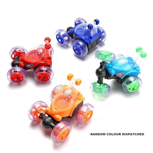 Image of RC Stunt Car Toy for Kids with 360 Rotation, Colorful Flashing Lights and Music-Multicolour