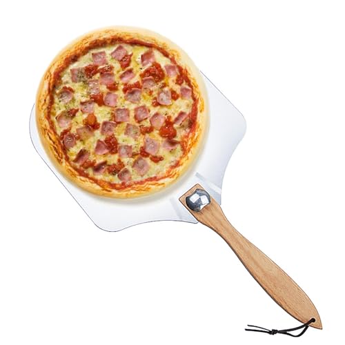 Base De Pizza Vitsrisea Hecha De Acero Inoxidable - Semilla De Pizza Plegable Con Mango | Trap De Pizza Profesional Para Horno Y Parrilla, Hígado De Pizza DePara Horno De Piedra, Tobogán