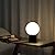 Somniferous Small Table Lamp for Nightstand with Frosted Glass Globe Lamp Shade, Mid Century Modern Bedside Lamp with Black Metal Base, Round Side Table Lamp for Bedroom Living Room Entryway