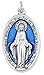 Caritas et Fides Pack of 3 - Large Blue Enamel Miraculous Medal Pendant -1 3/4