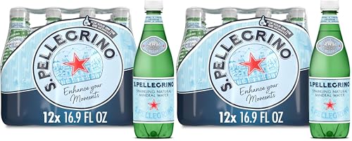Image of S.Pellegrino Sparkling Natural Mineral Water, Plastic Bottles, 16.9 Fl Oz (Pack of 24)