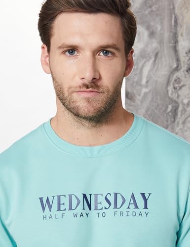 Image of Amazon Brand - Symbol Men Cotton Rich Light Weight Crew Neck Sweatshirt (Regular Fit)