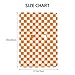 Orange White Checkered Pattern Car Seat Cover Baby Breathable & Nursing Cover - Multi-Use Stretch Fabric for Breastfeeding, Stroller Sunshade, Shopping Cart Cover