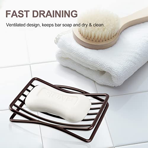 Guukar Soap Dish For Shower Bathroom Bar Soap Holder, Stainless Steel Self-Draining Sponge Holder For Kitchen Sink Bathtub, Easy Cleaning Quick Dry, Bronze #TOP4