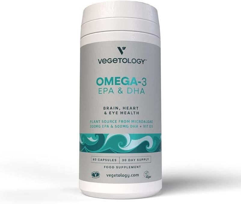 Vegetology Vegan Omega 3 Supplement (60 Capsules) Omega3