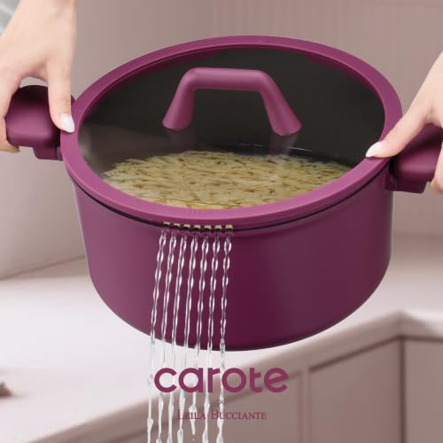 Image of CAROTE 31PCS Pots and Pans Set, Nonstick Cookware Set Kitchen Non Stick Induction Cookware Non-toxic Granite Cooking set, PFOA Free