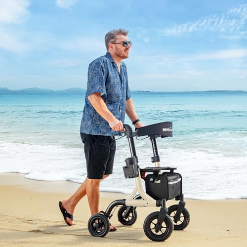 Image of MAXWALK Walkers for Seniors, Foldable Rollator with Seat, Height Adjustable