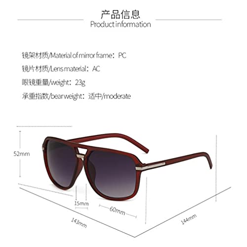 Double Nose Bridge Anti-ultraviolet Sunglasses Retro Square Big Frame Sunglasses for Men and Women2