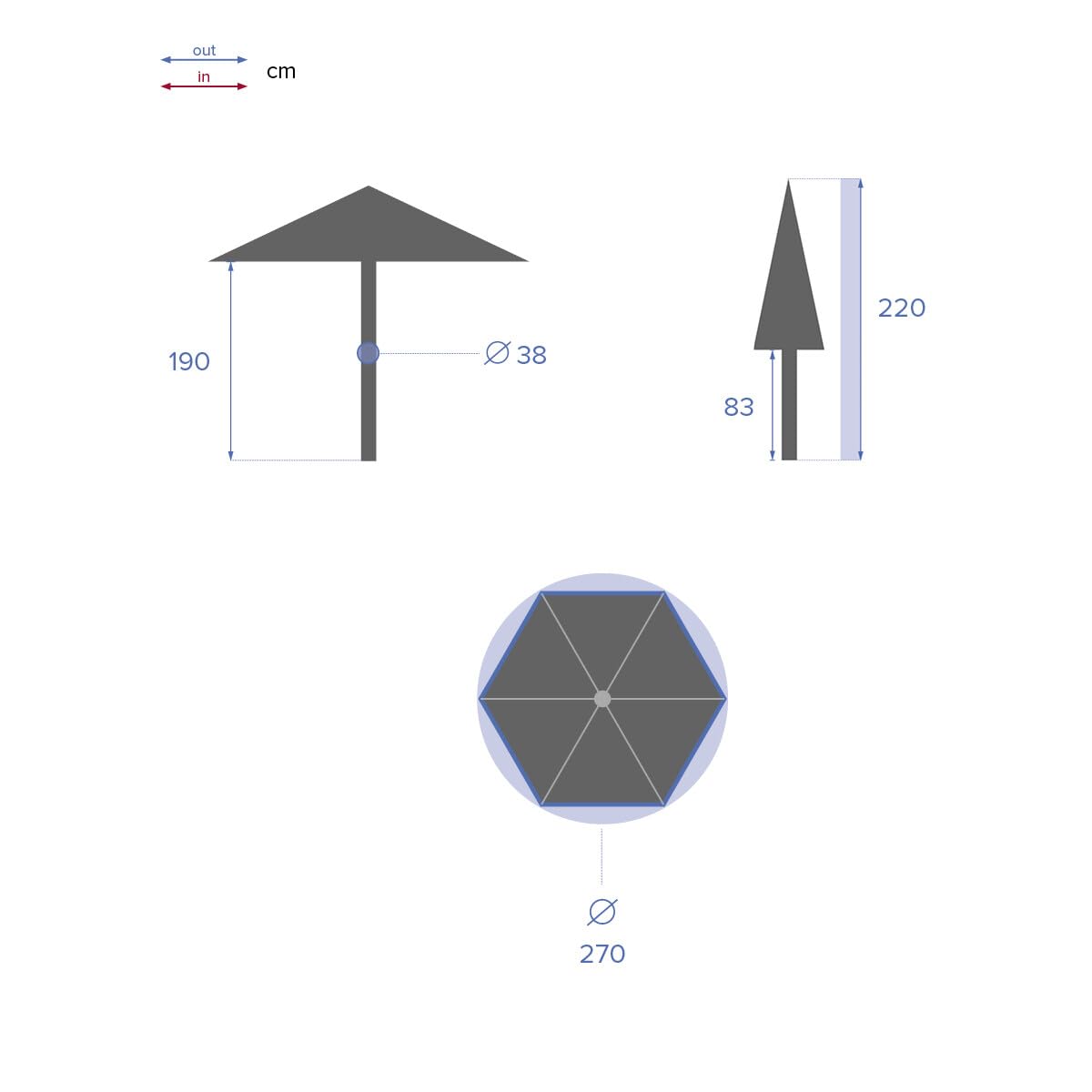 JoeShade - Sombrilla portátil UV con soporte de trípode, ligera, ajustable y protección solar instantánea para deportes al aire libre, campamento y más, color rojo