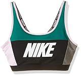Dri-Fit Technology NIKE SPRT DSTRT Classic Bra Sujetador de Deporte, Mujer, Mystic Green/Carbon Heather/WH, XS