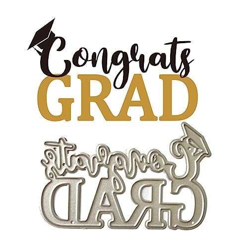 Troquel de corte de metal con palabras de graduación para hacer tarjetas y decoraciones de álbumes de fotos, frases, letras, troquelados, alfabetos, plantillas de grabado en relieve para manualidades,