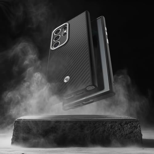 Spigen Enzo Aramid for Samsung Galaxy S24 Ultra Case, Galaxy S24 Ultra Back Cover (2024) - TPU, Aramid Fiber, Aluminium|Matte Black